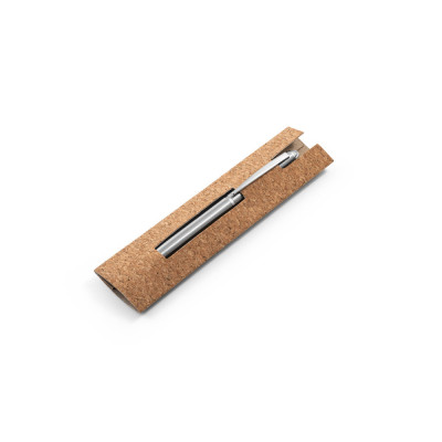 CHRIS. Ballpoint pen with stainless steel body (53 rSS) with clip